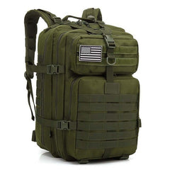45L Military Style Waterproof MOLLE Backpack army olive drab color