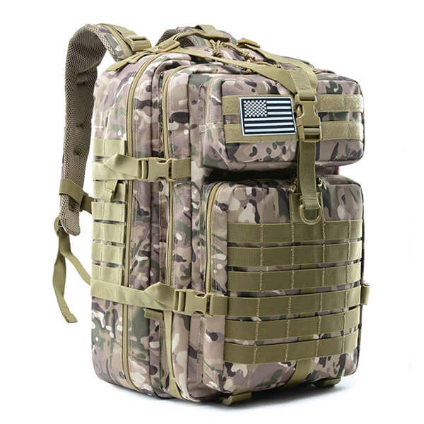 50L Large Capacity Military Style MOLLE Tactical Backpack multicam color