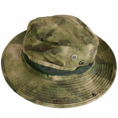 Lightweight fold up booney hat - Woodland green camo