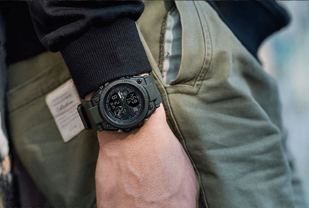 Men’s Multi-Functional Digital Sports Watch - watch on man's right wrist