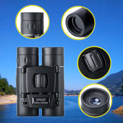 Mini Portable Lightweight Zoom HD 5000M Binoculars - front view binoculars 300x25 size